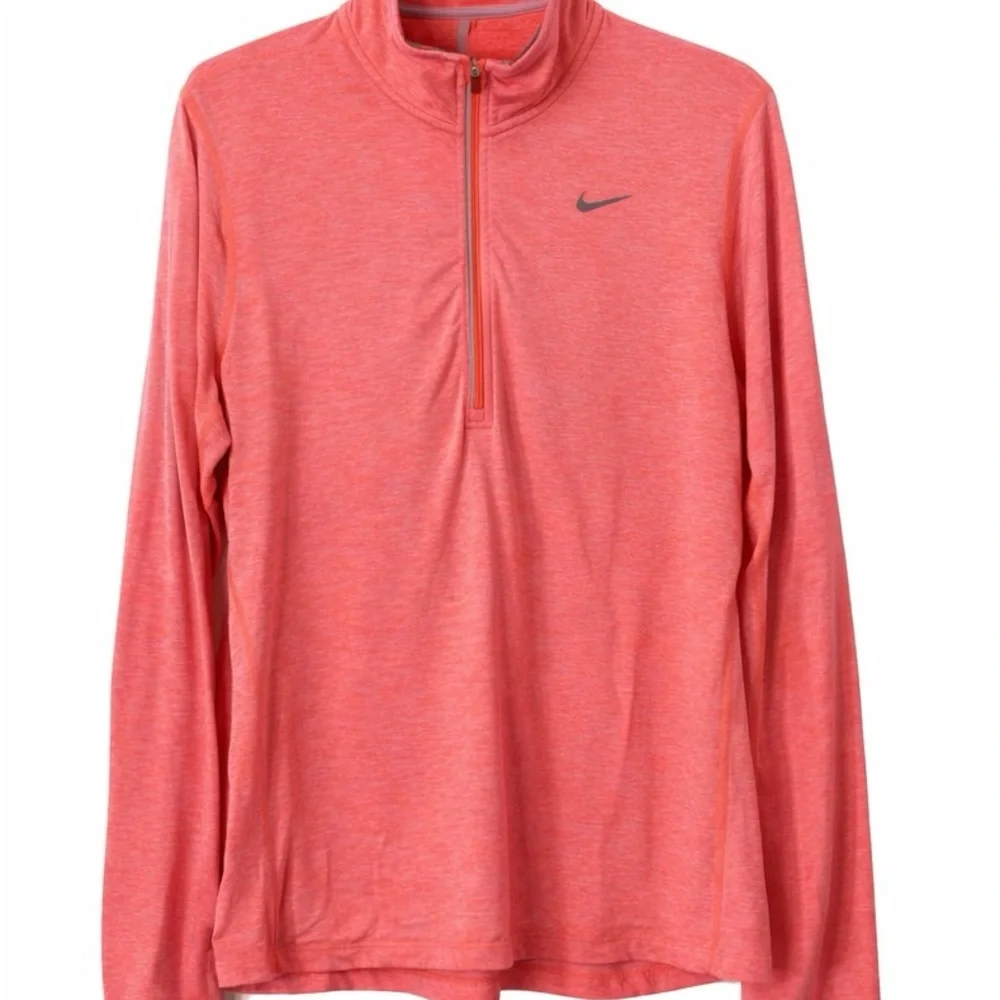 Nike Women's Quarter Zip Pullover - Size Large | Athletic Fit & Bright Coral